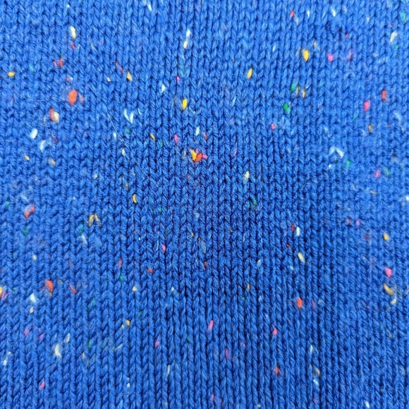 Vintage 80's Venezia Original Sportswear Blue Speckled Wool Blend Sweater - Picture 2 of 5